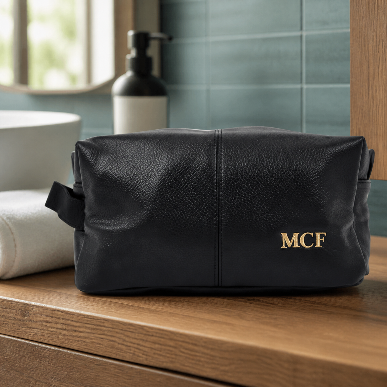 Personalised Men’s Wash Bag — 100% Vegan